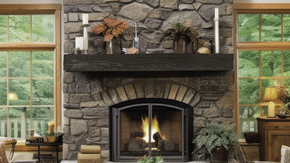 Lexington Hearth Rickhouse 60" Non-Combustible Roasted Chestnut Mantel Shelf Kit