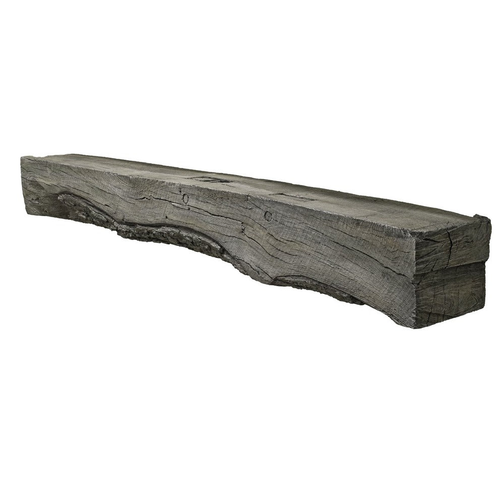 Lexington Hearth Rickhouse 60" Non-Combustible Weathered Gray Mantel Shelf Kit