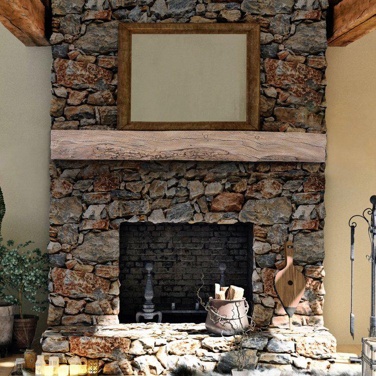 Lexington Hearth Rickhouse 72" Non-Combustible Pale Honey Mantel Shelf Kit