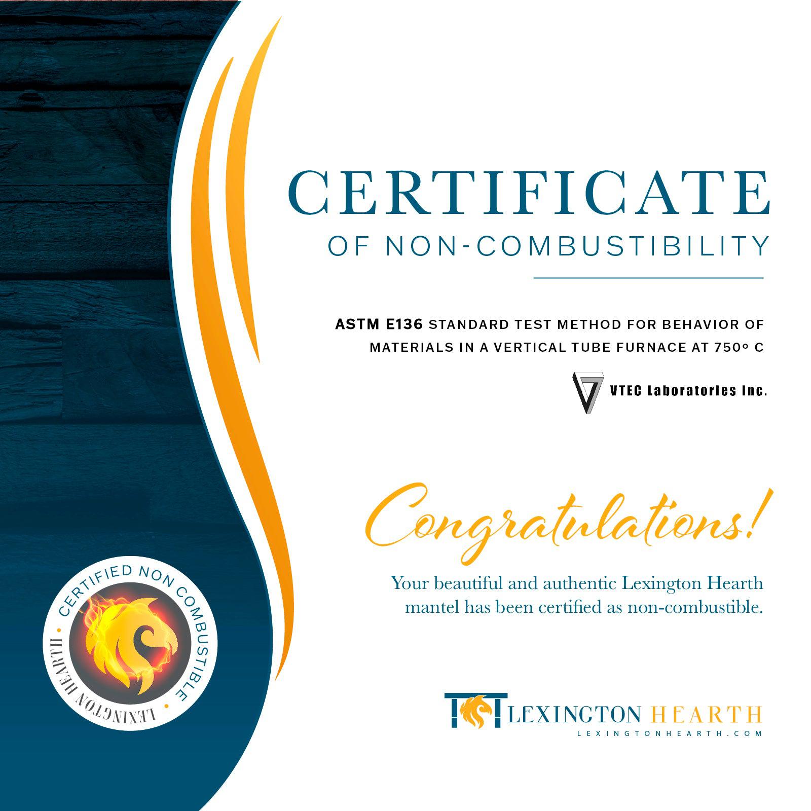 Lexington Hearth Rickhouse 72" Non-Combustible Roasted Chestnut Mantel Shelf Kit