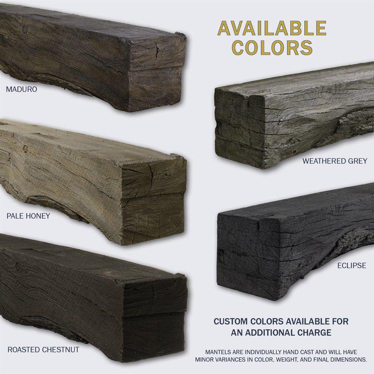 Lexington Hearth Rickhouse 72" Non-Combustible Weathered Gray Mantel Shelf Kit