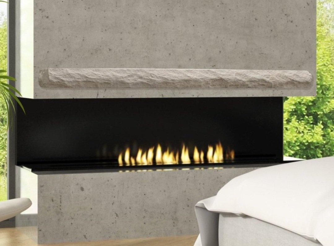 Lexington Hearth Rockface 60" Non-Combustible Turfway Tan Mantel Shelf Kit