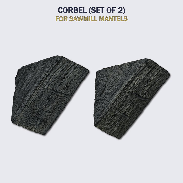 Lexington Hearth Set of 2 Eclipse Sawmill Corbel