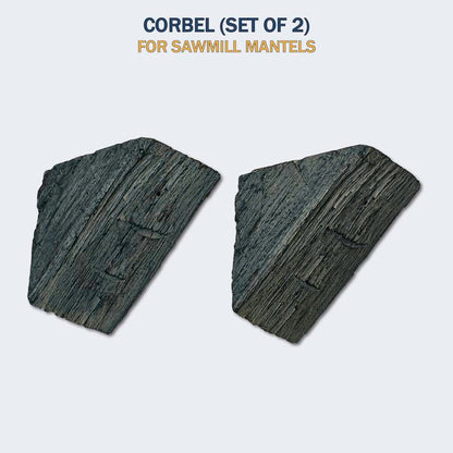 Lexington Hearth Set of 2 Eclipse Sawmill Corbel