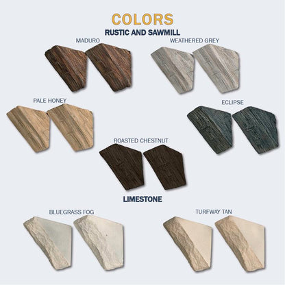 Lexington Hearth Set of 2 Roasted Chestnut Sawmill Corbel