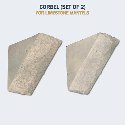 Lexington Hearth Set of 2 Turfway Tan Limestone Corbel