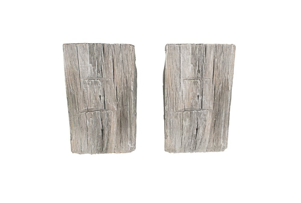 Lexington Hearth Set of 2 Weathered Gray Rustic Corbel