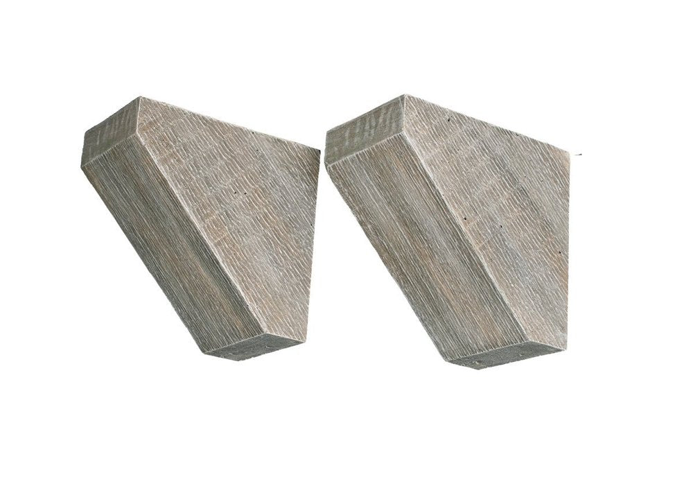 Lexington Hearth Set of 2 Weathered Gray Sawmill Corbel