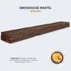 Lexington Hearth Smokehouse 80" Non-Combustible Maduro Finish Mantel