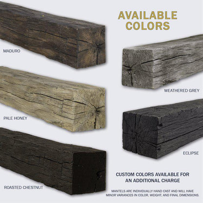 Lexington Hearth Tobacco Barn 60" Non-Combustible Roasted Chestnut Mantel Shelf Kit