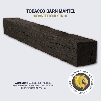 Lexington Hearth Tobacco Barn 60" Non-Combustible Roasted Chestnut Mantel Shelf Kit