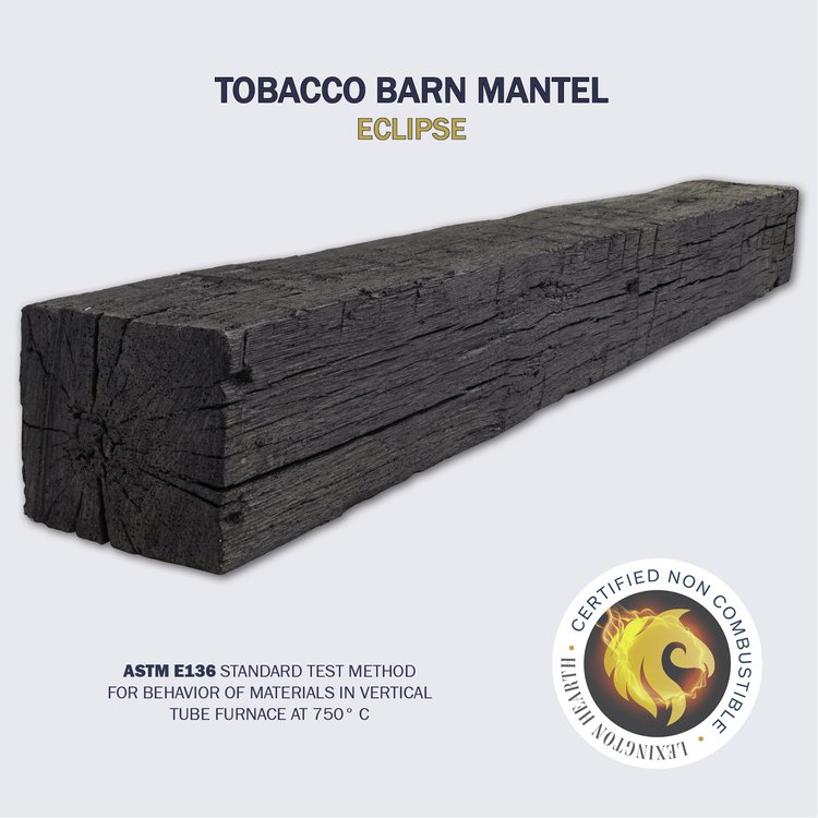 Lexington Hearth Tobacco Barn 72" Non-Combustible Eclipse Mantel Shelf Kit