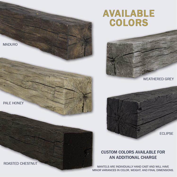 Lexington Hearth Tobacco Barn 72" Non-Combustible Roasted Chestnut Mantel Shelf Kit