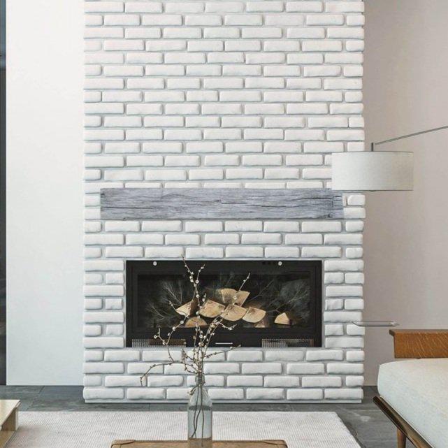 Lexington Hearth Tobacco Barn 72" Non-Combustible Weathered Gray Mantel Shelf Kit