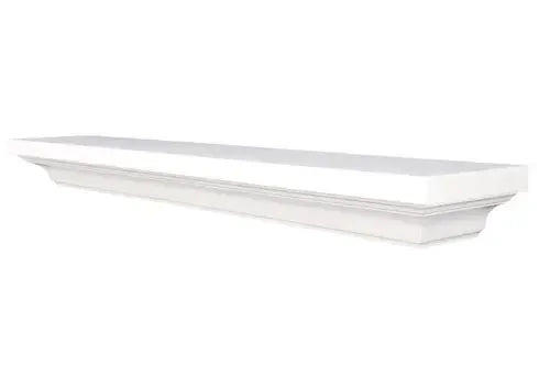 Lexington Hearth Woodford 72" Luna White Wood Mantel Shelf Kit