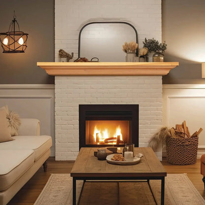Lexington Hearth Woodford 60" Honey Oak Wood Mantel Shelf Kit