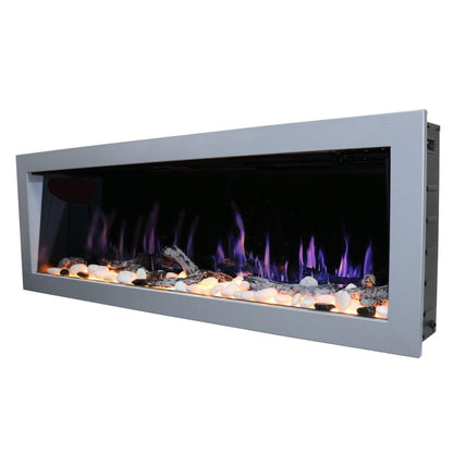 Litedeer 58" Gloria II Push-In Contemporary Smart Linear Built-In Electric Fireplace