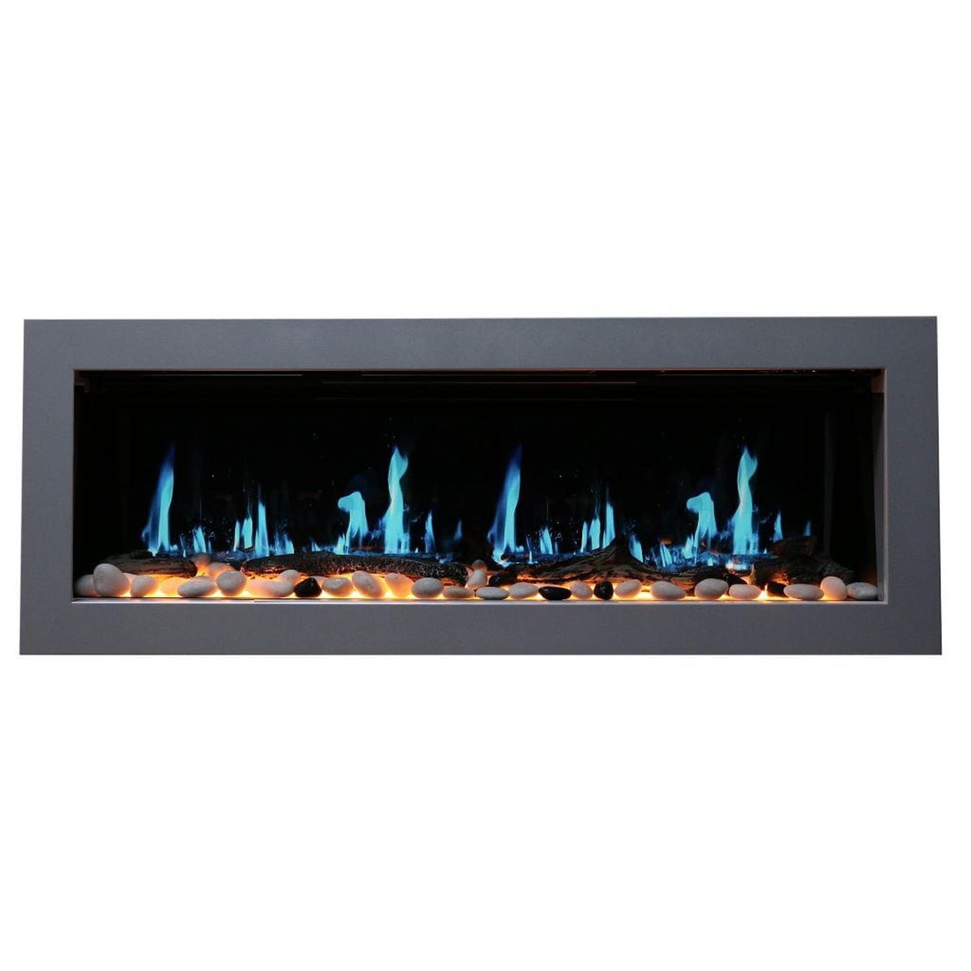 Litedeer 58" Latitude II Push-In Contemporary Smart Linear Built-In Electric Fireplace