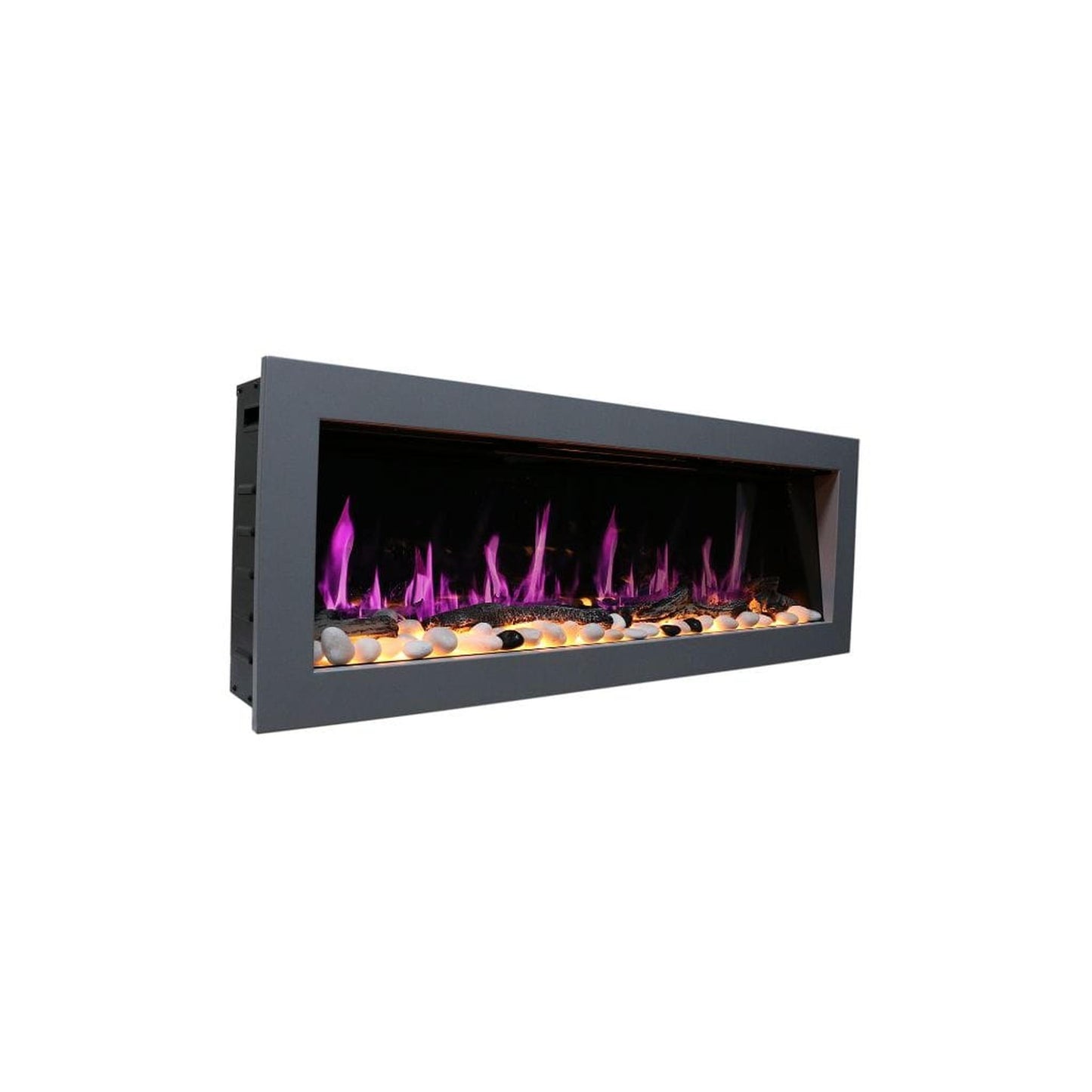 Litedeer 58" Latitude II Push-In Contemporary Smart Linear Built-In Electric Fireplace