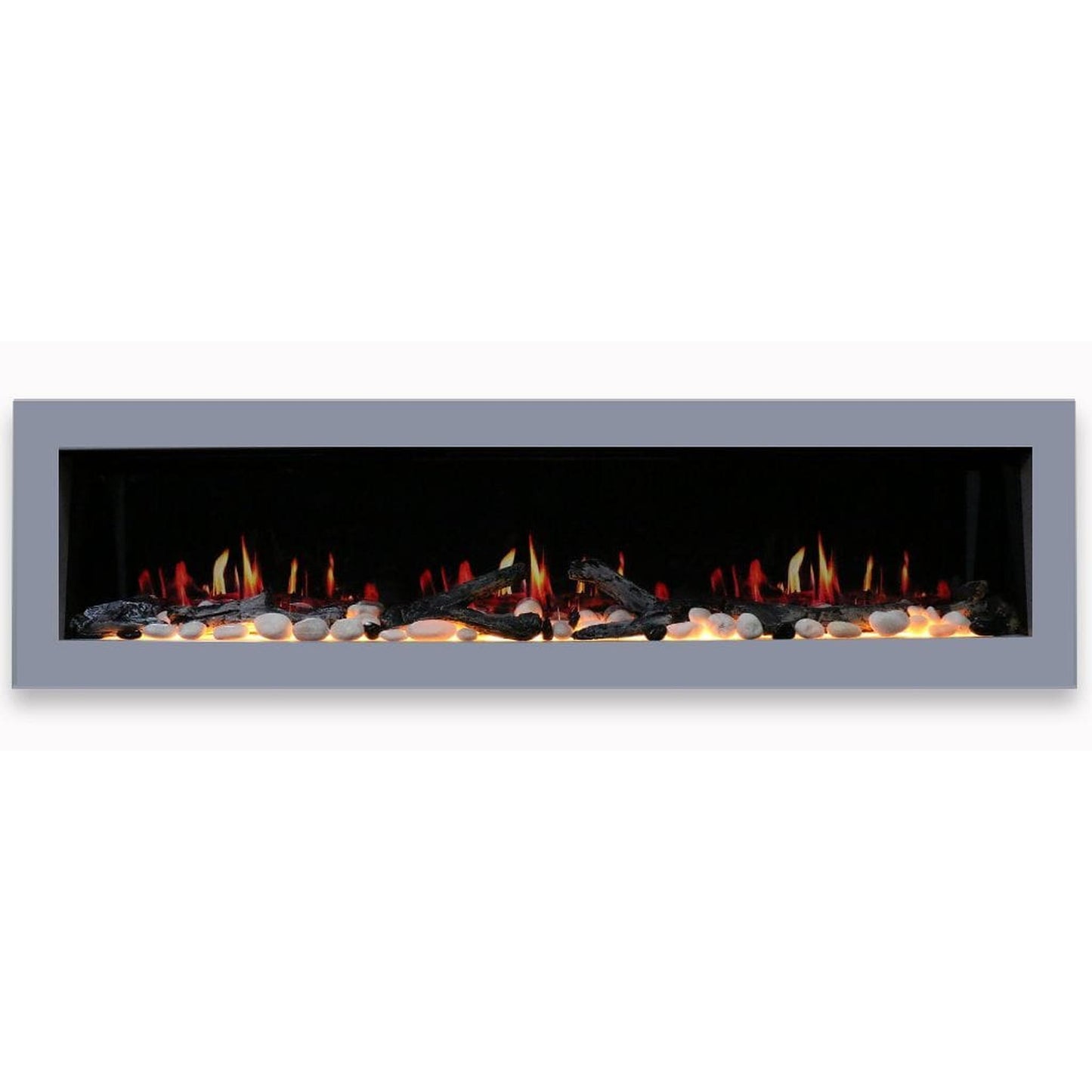 Litedeer 68" Gloria II Push-In Contemporary Smart Linear Built-In Electric Fireplace