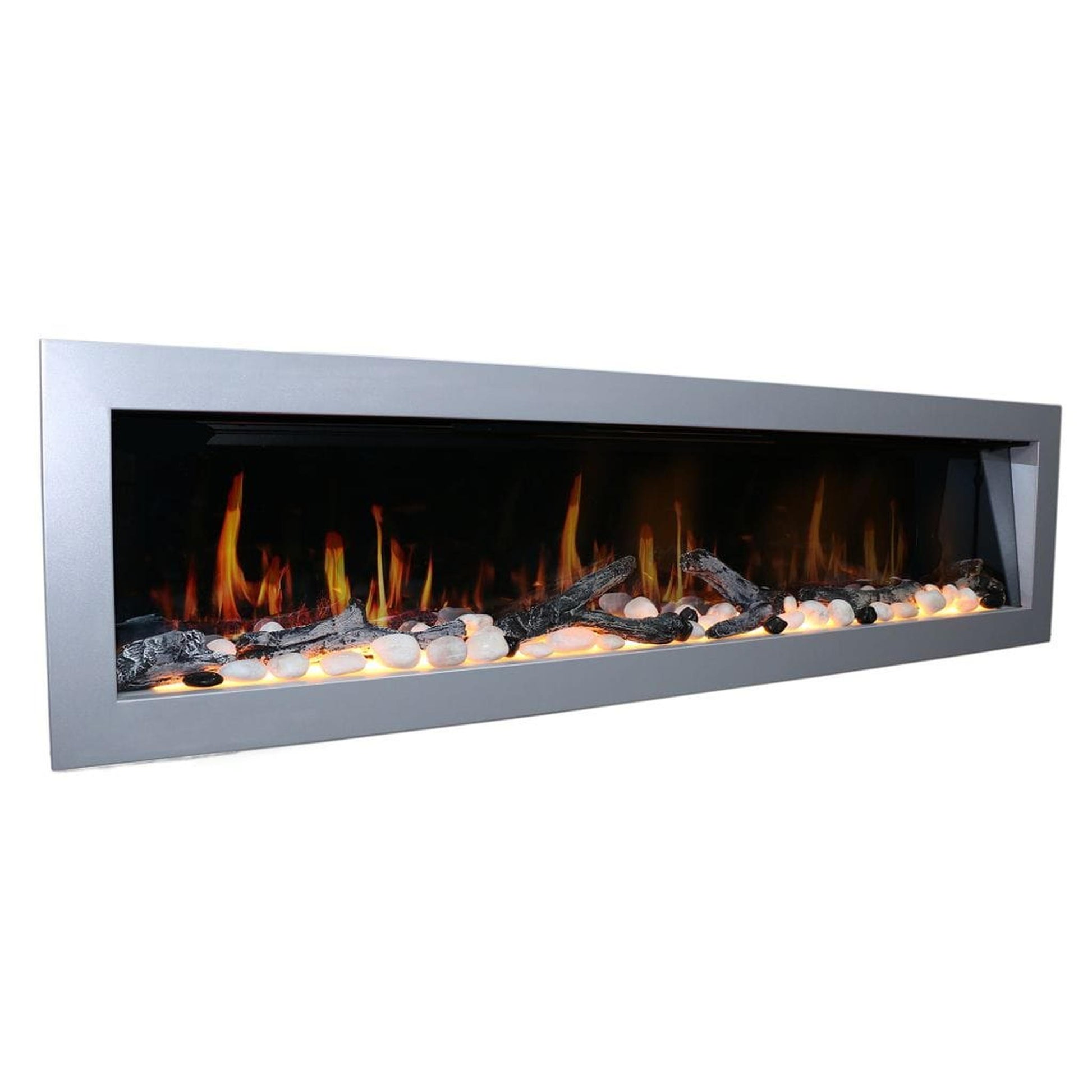 Litedeer 68" Gloria II Push-In Contemporary Smart Linear Built-In Electric Fireplace