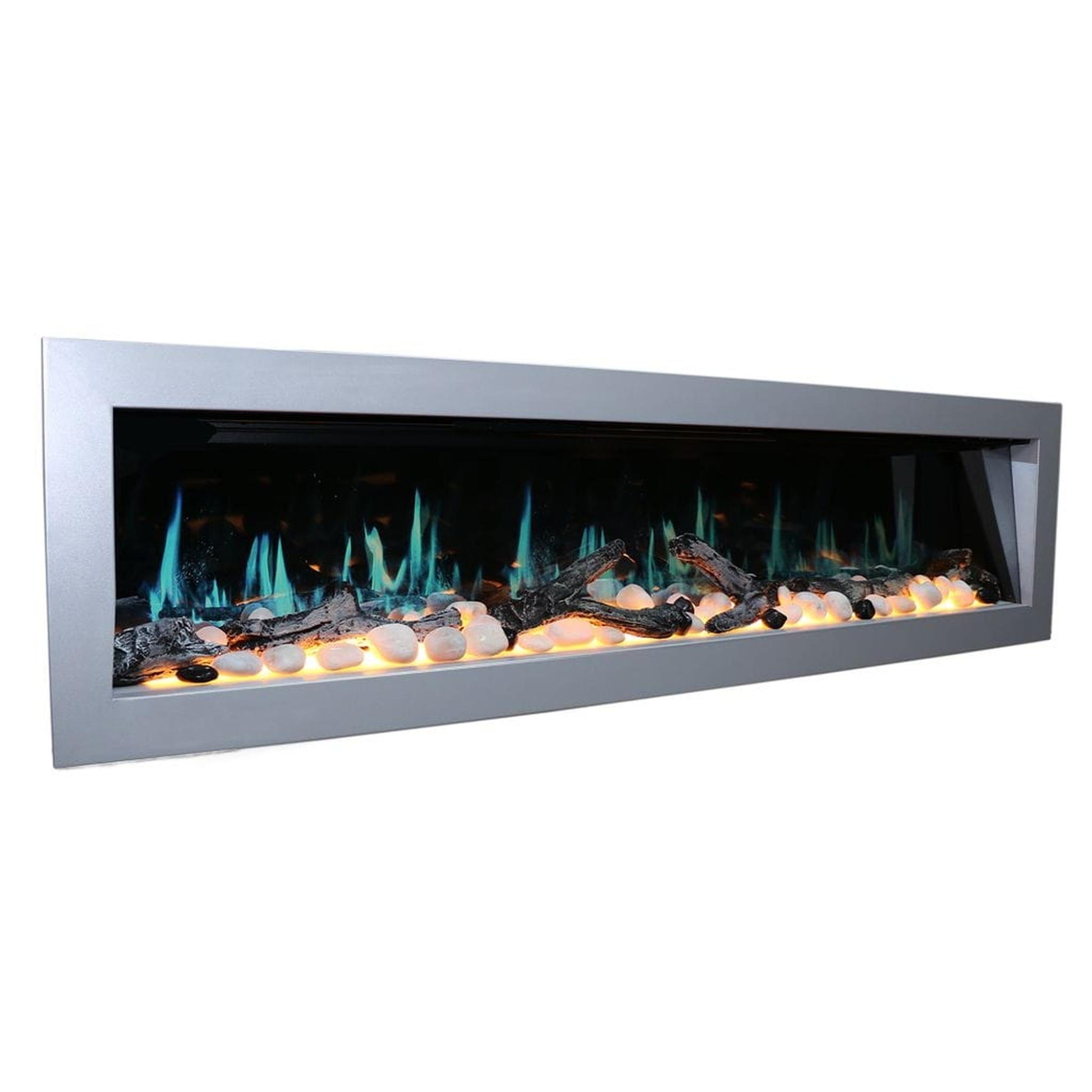 Litedeer 68" Gloria II Push-In Contemporary Smart Linear Built-In Electric Fireplace