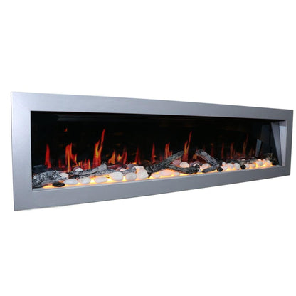 Litedeer 68" Gloria II Push-In Contemporary Smart Linear Built-In Electric Fireplace