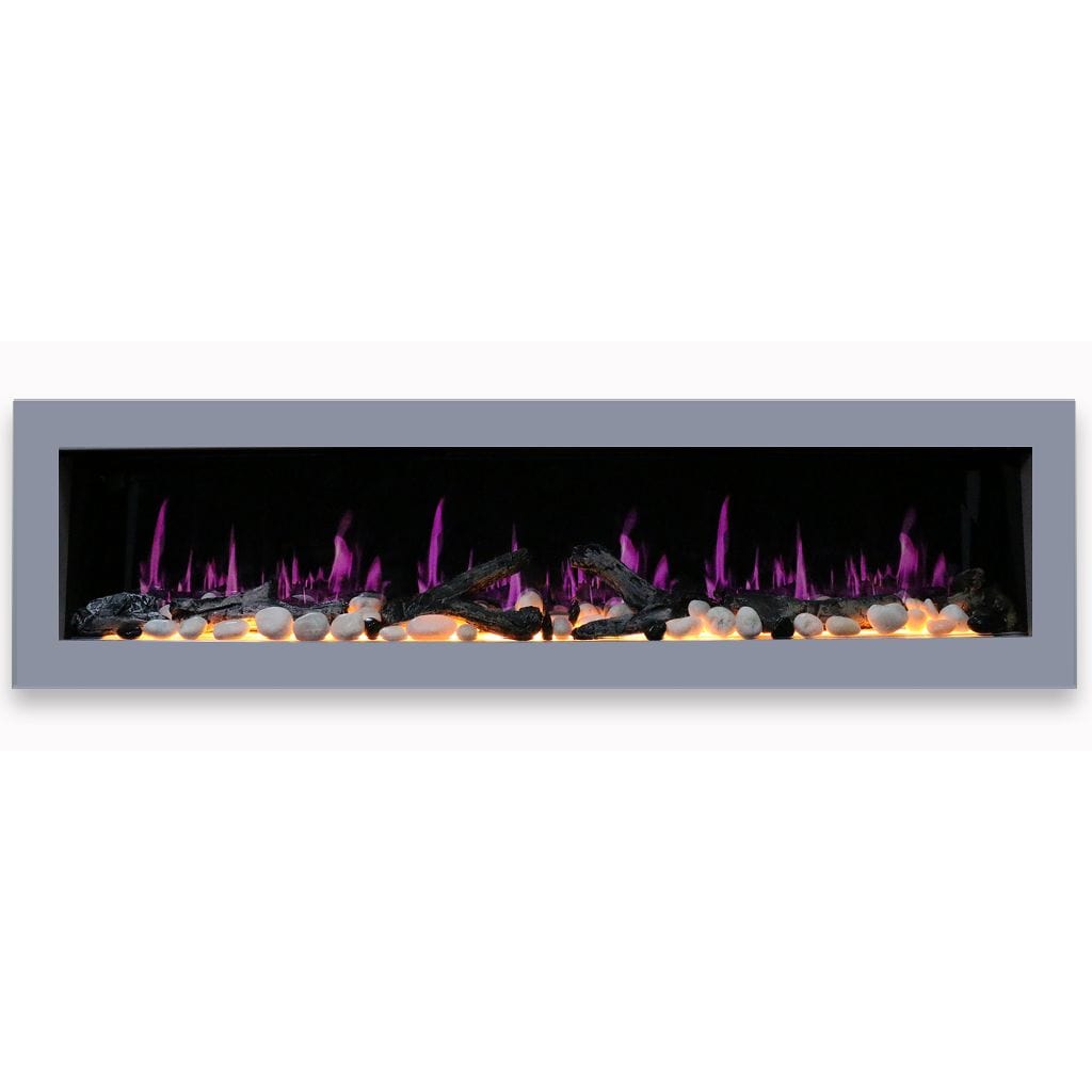 Litedeer 68" Gloria II Push-In Contemporary Smart Linear Vent-Free Built-In Electric Fireplace