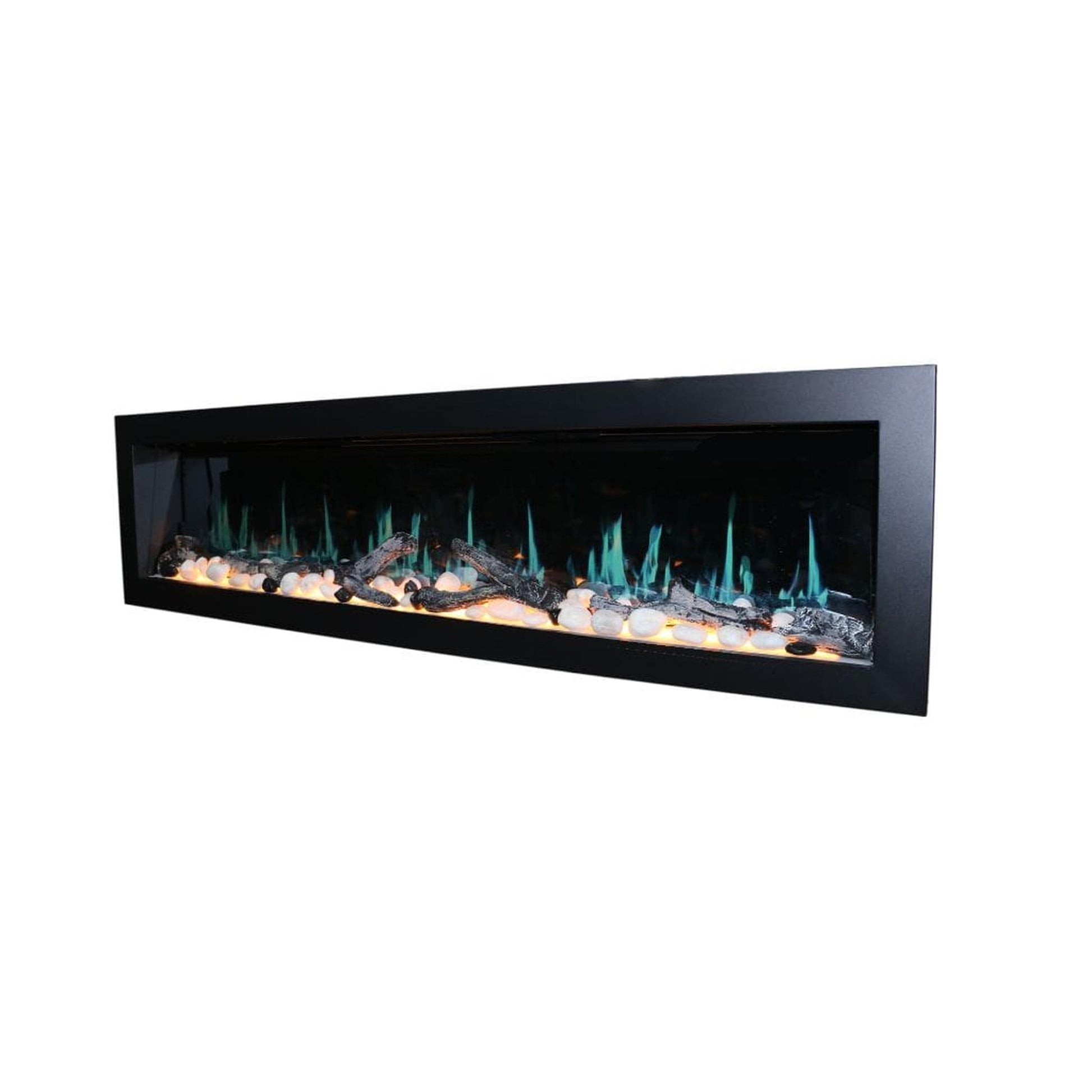 Litedeer 68" Latitude II Push-In Contemporary Smart Linear Built-In Electric Fireplace