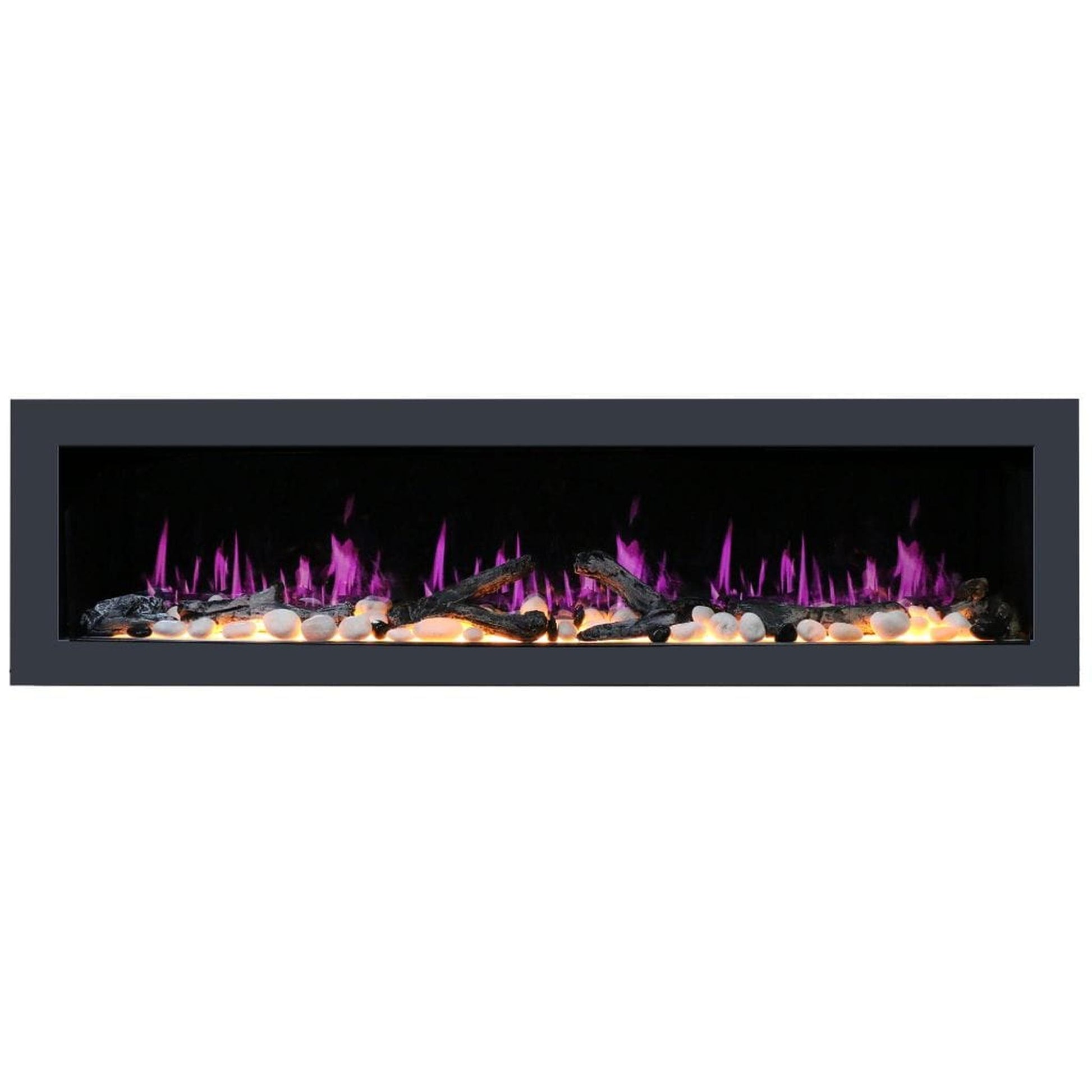 Litedeer 68" Latitude II Push-In Contemporary Smart Linear Built-In Electric Fireplace