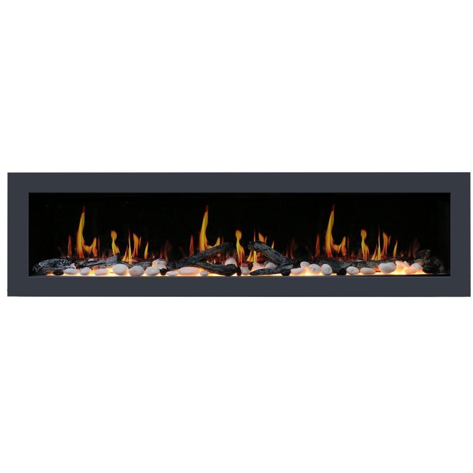 Litedeer 68" Latitude II Push-In Contemporary Smart Linear Built-In Electric Fireplace