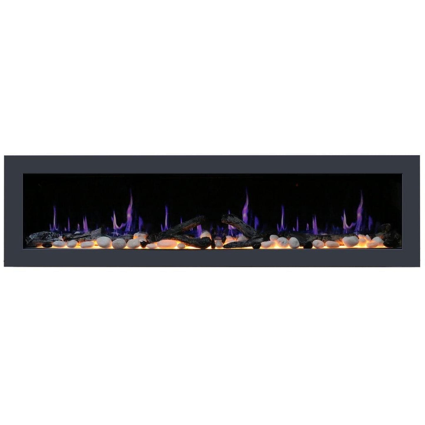 Litedeer 68" Latitude II Push-In Contemporary Smart Linear Built-In Electric Fireplace