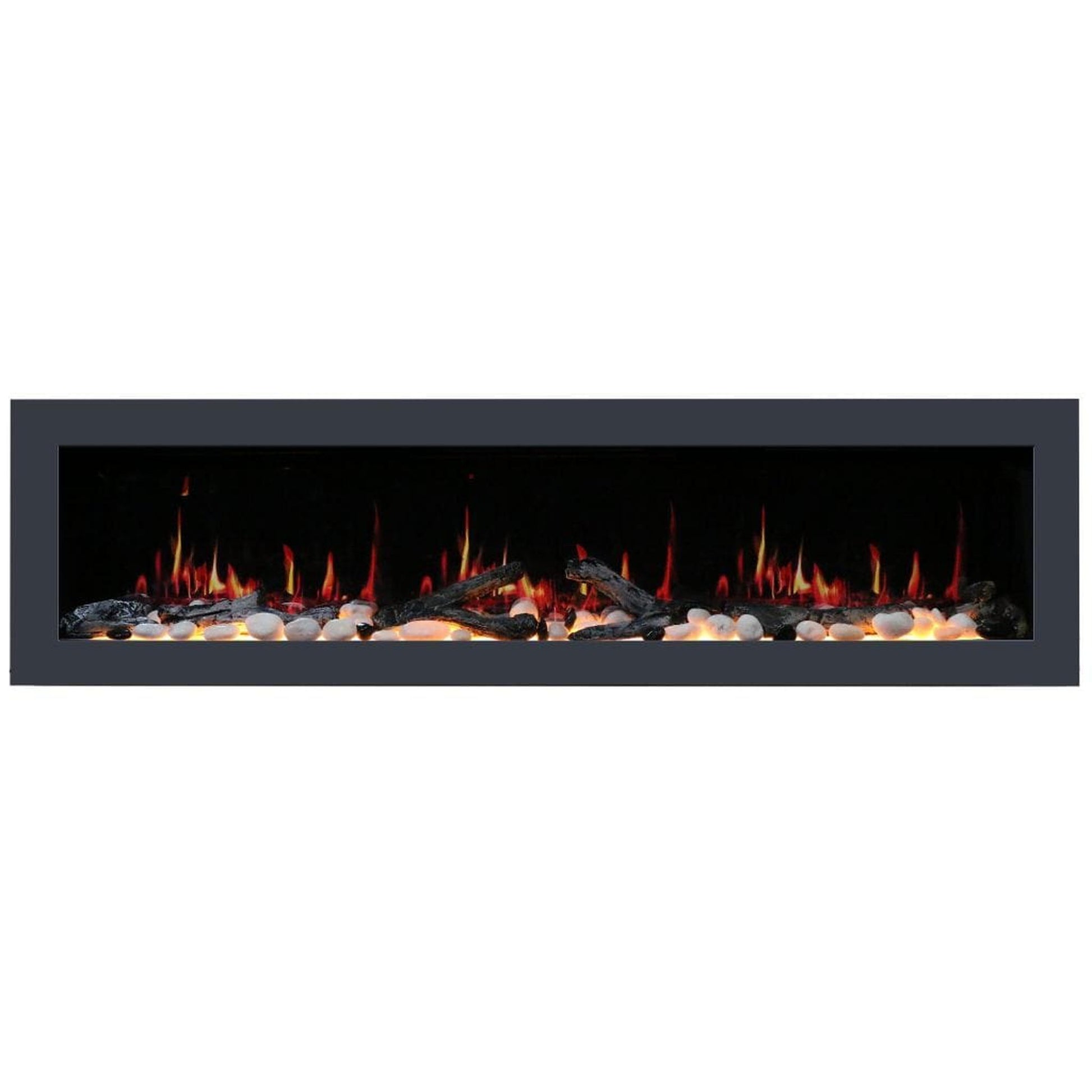 Litedeer 68" Latitude II Push-In Contemporary Smart Linear Built-In Electric Fireplace