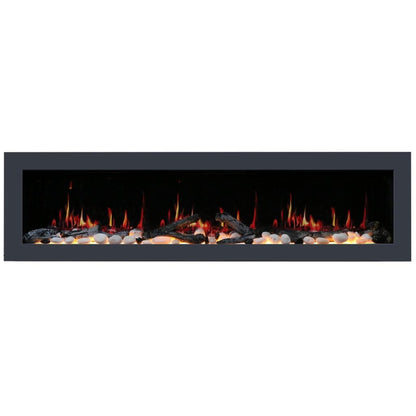 Litedeer 68" Latitude II Push-In Contemporary Smart Linear Built-In Electric Fireplace