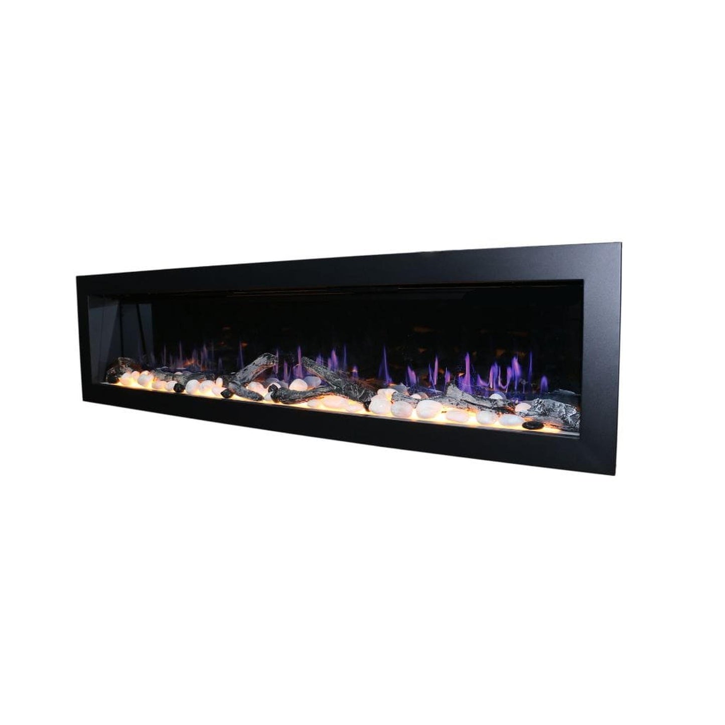 Litedeer 68" Latitude II Push-In Contemporary Smart Linear Built-In Electric Fireplace