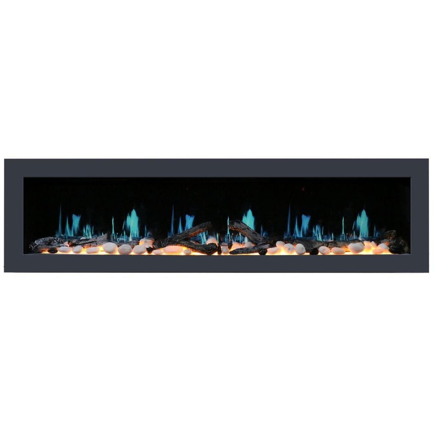 Litedeer 68" Latitude II Push-In Contemporary Smart Linear Built-In Electric Fireplace