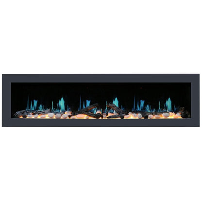 Litedeer 68" Latitude II Push-In Contemporary Smart Linear Vent-Free Built-In Electric Fireplace