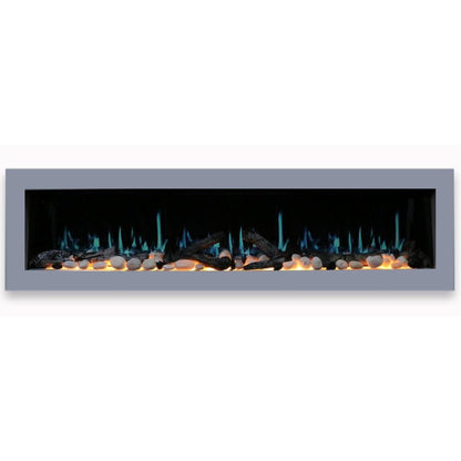 Litedeer 78" Gloria II Push-In Contemporary Smart Linear Built-In Electric Fireplace