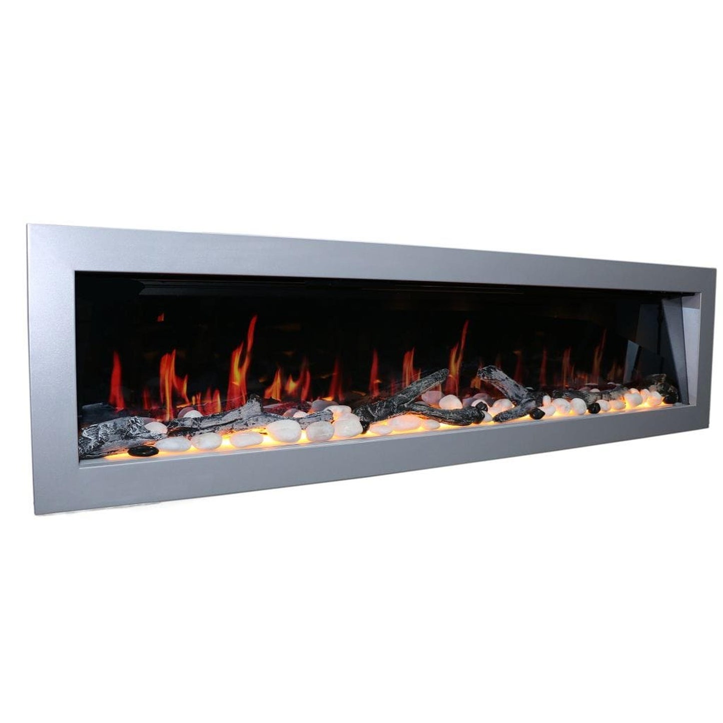 Litedeer 78" Gloria II Push-In Contemporary Smart Linear Built-In Electric Fireplace