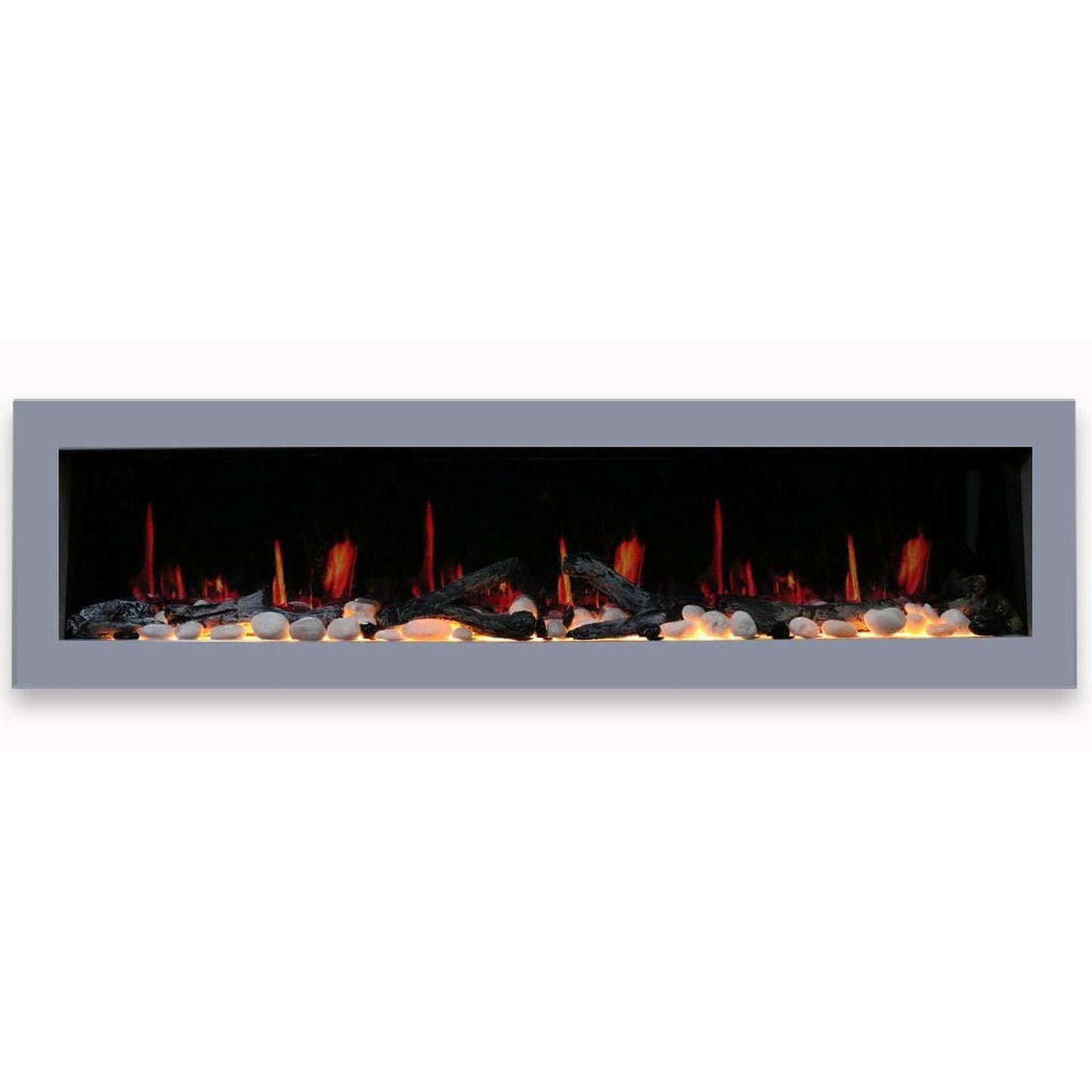 Litedeer 78" Gloria II Push-In Contemporary Smart Linear Built-In Electric Fireplace