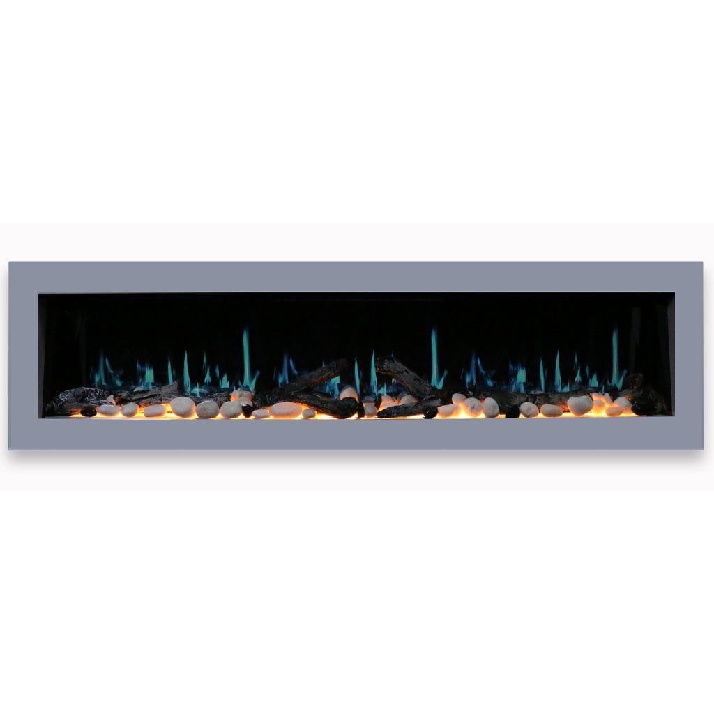 Litedeer 78" Gloria II Push-In Contemporary Smart Linear Vent-Free Built-In Electric Fireplace