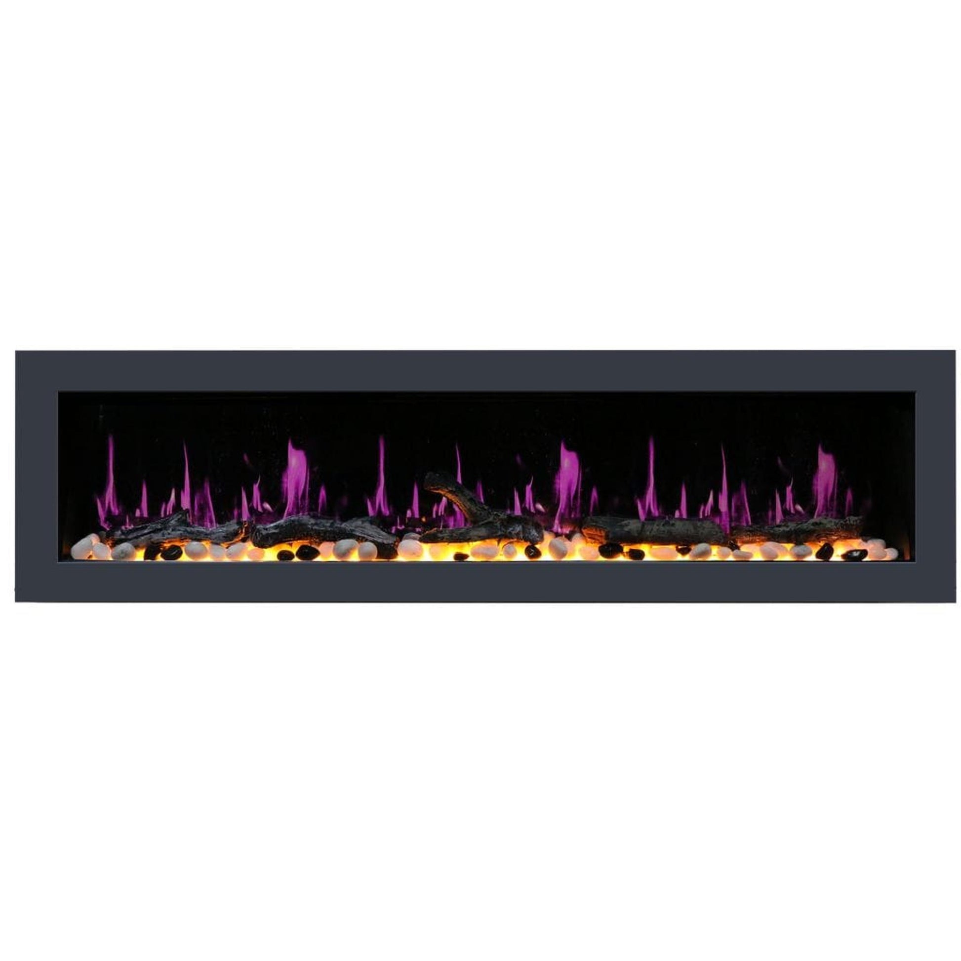 Litedeer 78" Latitude II Push-In Contemporary Smart Linear Built-In Electric Fireplace