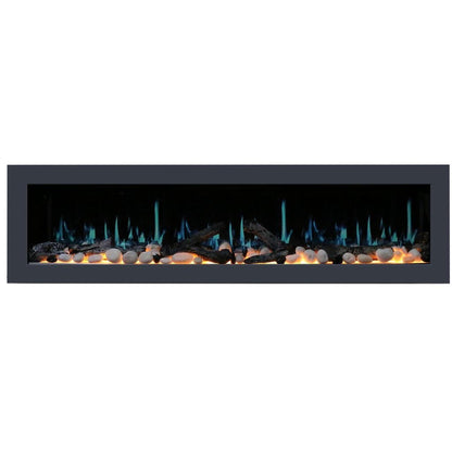 Litedeer 78" Latitude II Push-In Contemporary Smart Linear Built-In Electric Fireplace