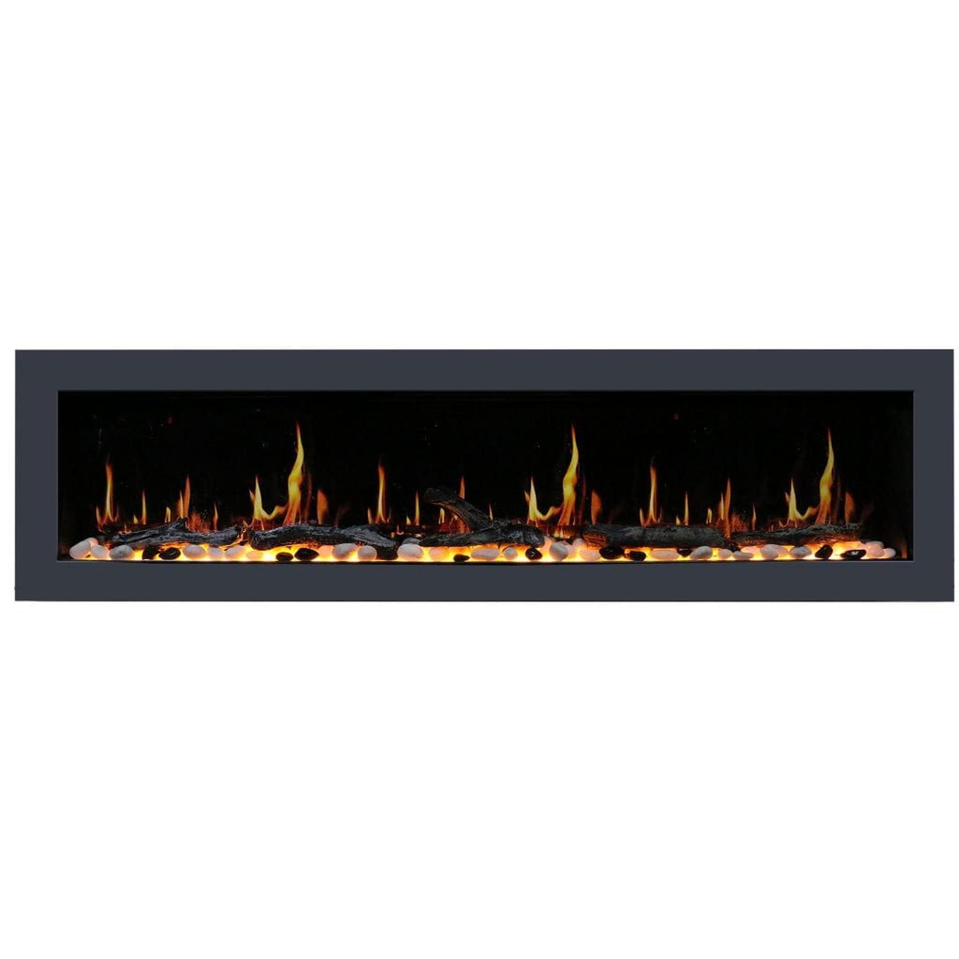 Litedeer 78" Latitude II Push-In Contemporary Smart Linear Built-In Electric Fireplace