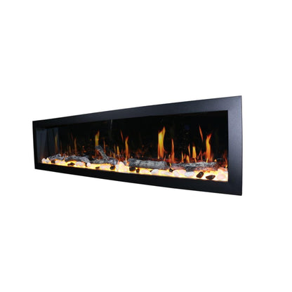 Litedeer 78" Latitude II Push-In Contemporary Smart Linear Built-In Electric Fireplace