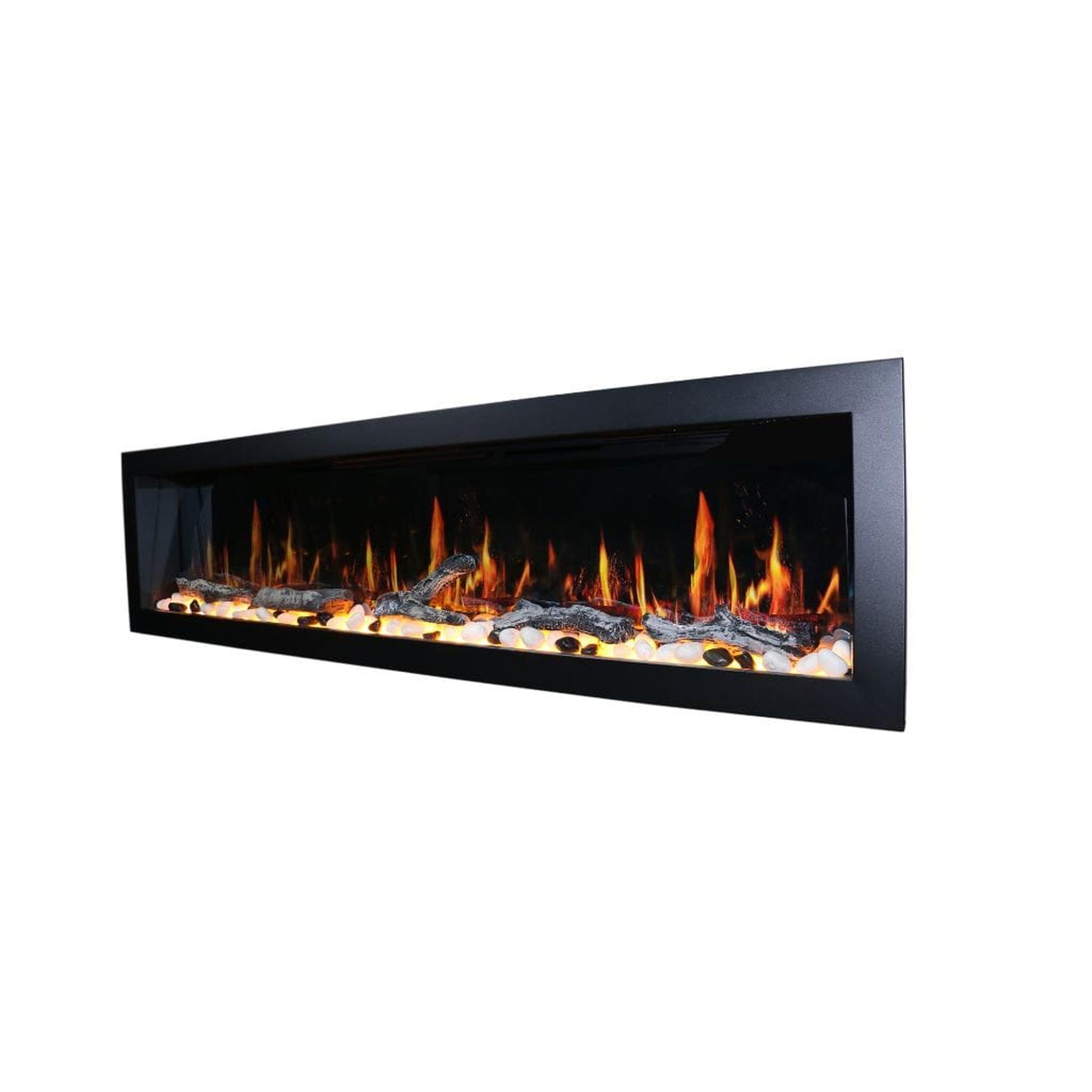 Litedeer 78" Latitude II Push-In Contemporary Smart Linear Built-In Electric Fireplace