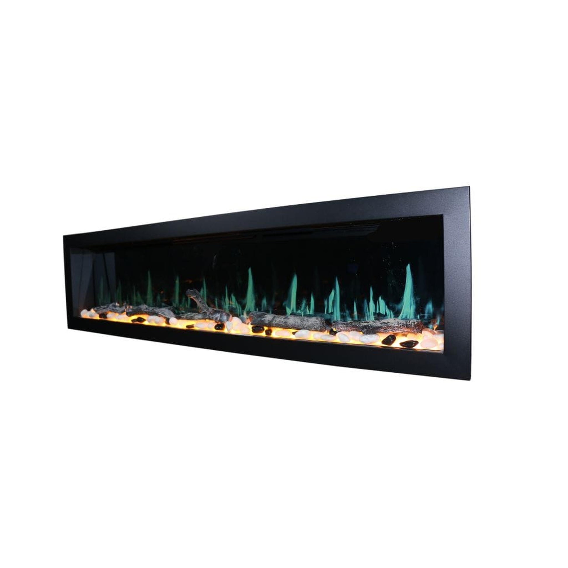 Litedeer 78" Latitude II Push-In Contemporary Smart Linear Built-In Electric Fireplace