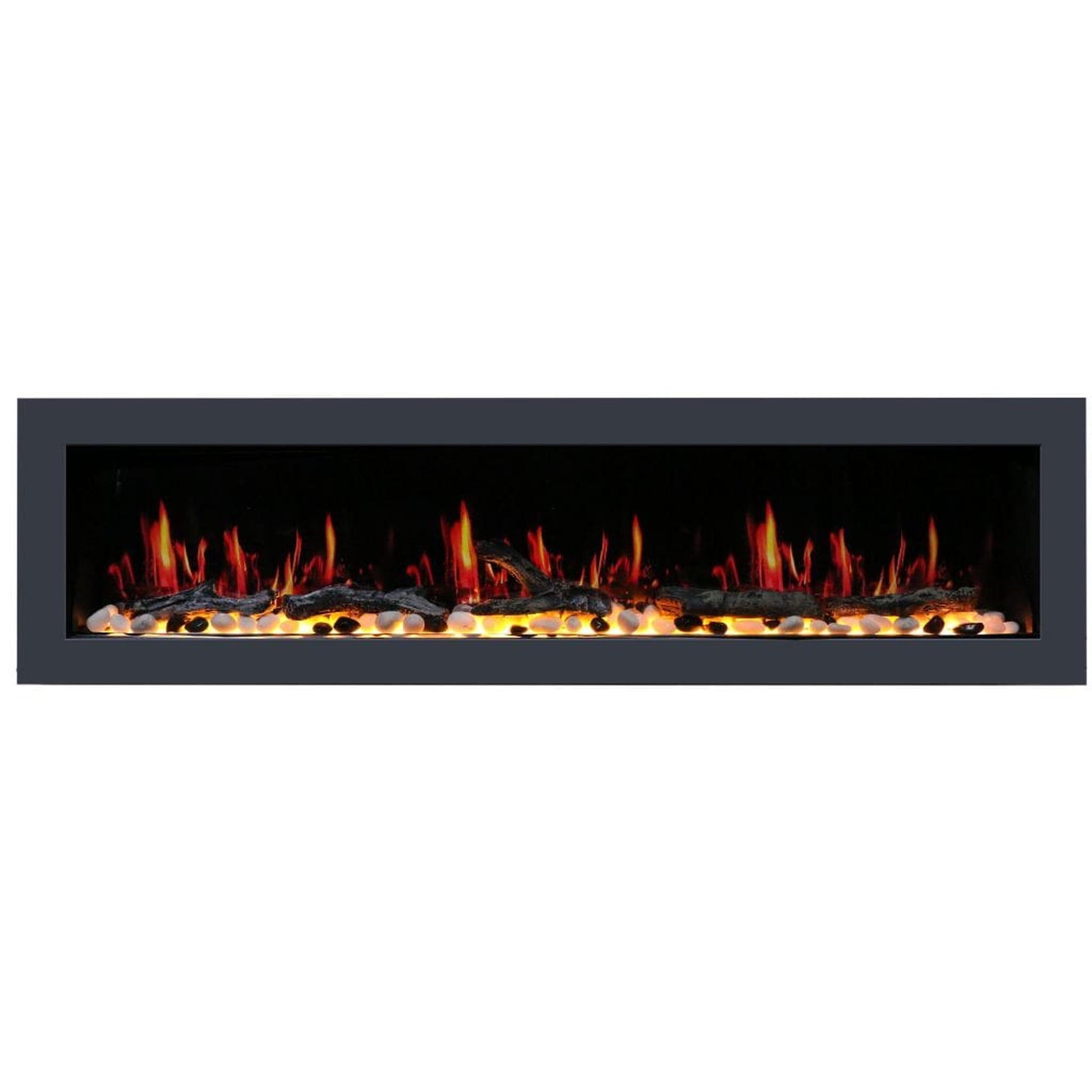Litedeer 78" Latitude II Push-In Contemporary Smart Linear Built-In Electric Fireplace