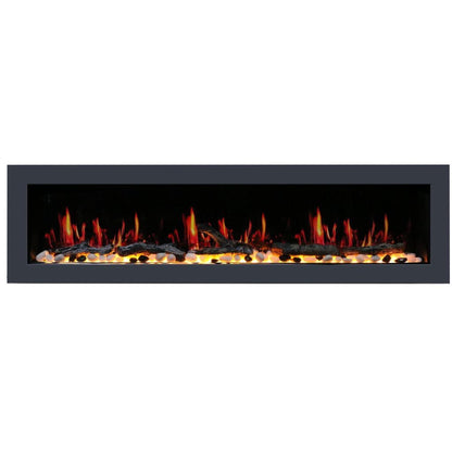 Litedeer 78" Latitude II Push-In Contemporary Smart Linear Built-In Electric Fireplace