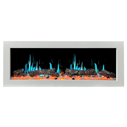 Litedeer Homes Gloria II 48" White Smart App Control Multi Flame Wall Mount Electric Fireplace